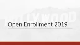 Open Enrollment  2019