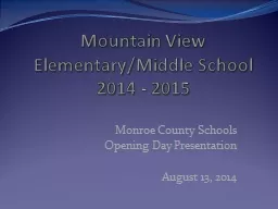 Mountain View  Elementary/Middle School