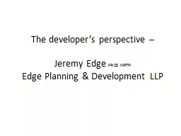 The developer’s perspective –