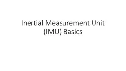 Inertial Measurement Unit (IMU) Basics