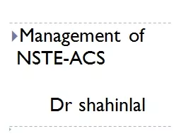 Management of NSTE-ACS