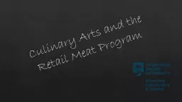 Culinary Arts and the Retail Meat Program
