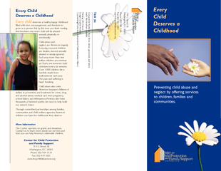 Every Child Deserves a Childhood Preventing child abus