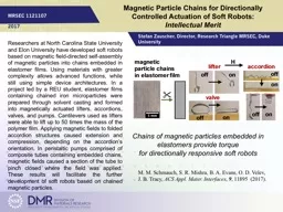 Magnetic Particle Chains for Directionally Controlled Actuation of Soft Robots: