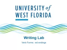 Writing Lab Verb  Forms: -