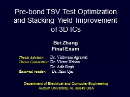 Pre-bond TSV Test Optimization