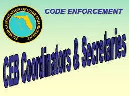 CEB Coordinators & Secretaries