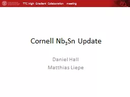 Cornell Nb 3 Sn Update