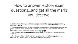 How to answer History exam questions…and get all the marks you deserve!