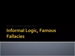 Informal Logic, Famous Fallacies