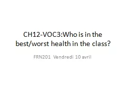 CH12-VOC3: Who is in the best/worst health in the class?