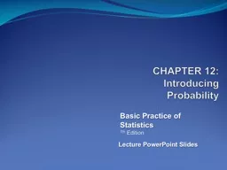CHAPTER  12 : Introducing Probability
