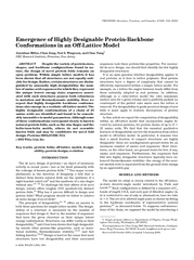 Emergenc Highl Designabl ProteinBackbone Conformation
