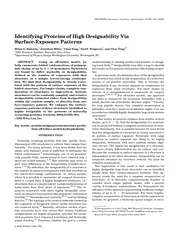 Identifyin Protein Hig Designabilit Via SurfaceExposur