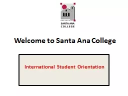 Welcome to Santa Ana College