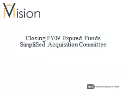 Closing FY09 Expired Funds
