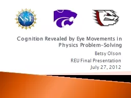 Cognition  Revealed by Eye Movements in Physics