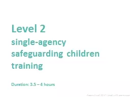 Level 2  single-agency safeguarding children training