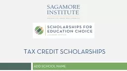 Tax Credit Scholarships