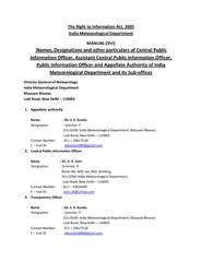 The Right to Information Act  India Meteorological Dep