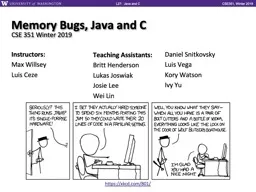 Memory Bugs, Java and C