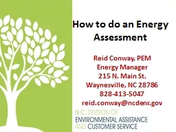 How to do an Energy Assessment