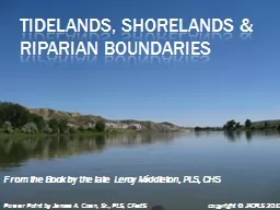 Tidelands, Shorelands & Riparian Boundaries