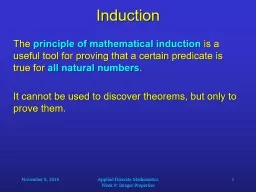 November 8, 2018 Applied Discrete Mathematics                                        