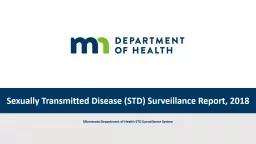 Sexually Transmitted Disease (STD) Surveillance Report, 2018