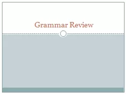 Grammar Review Nouns
