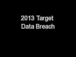 2013 Target Data Breach