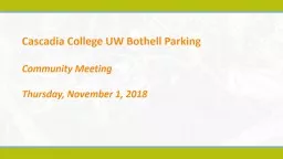 Cascadia College UW Bothell Parking