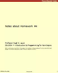 Notes about Homework #4