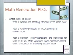 Math Generation PLCs
