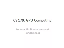 CS 179: GPU Computing