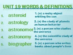 unit  23  words & Definitions