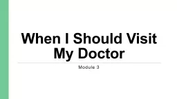 When I Should Visit My Doctor