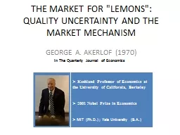 THE MARKET FOR 