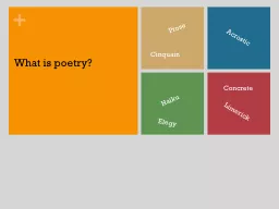 Why do we read and write poetry?