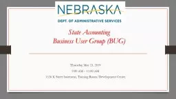 State Accounting Business User Group (BUG)