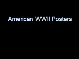 American WWII Posters