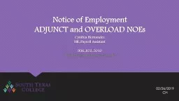 Notice of Employment