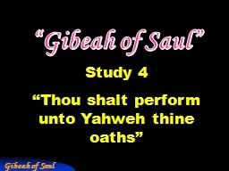 Gibeah  of Saul “