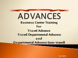 ADVANCES Business Center Training