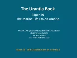 The Urantia Book Paper 59