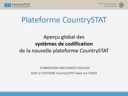 Plateforme  CountrySTAT