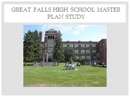 Great Falls High School Master Plan Study