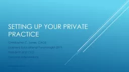 Setting up your private practice