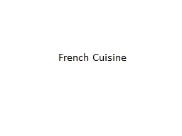 French Cuisine cuisine