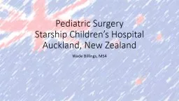 Pediatric Surgery Starship Children’s Hospital